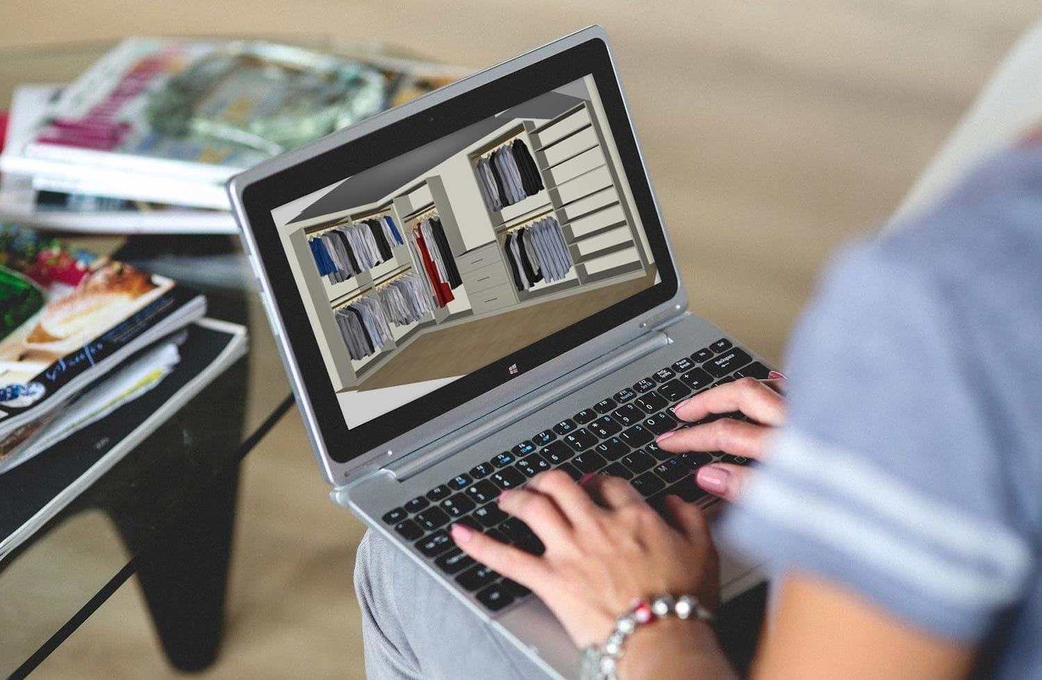 3-D proprietary software design tool used during consultation with California Closets